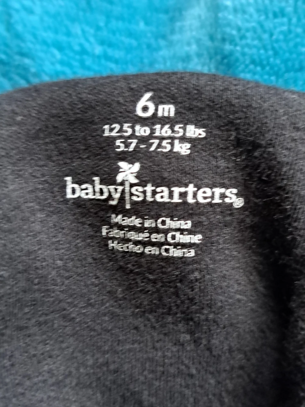 Baby Starters Black Infant Bodysuit with White Logo